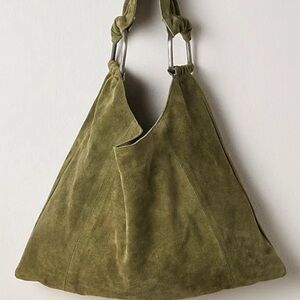 FREE PEOPLE BOBBI SLOUCH TOTE KHAKI